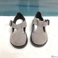 SHM054GRY MSD 1/4 bjd Obitsu 60cm Doll Shoes Velvet Maryjane Grey 